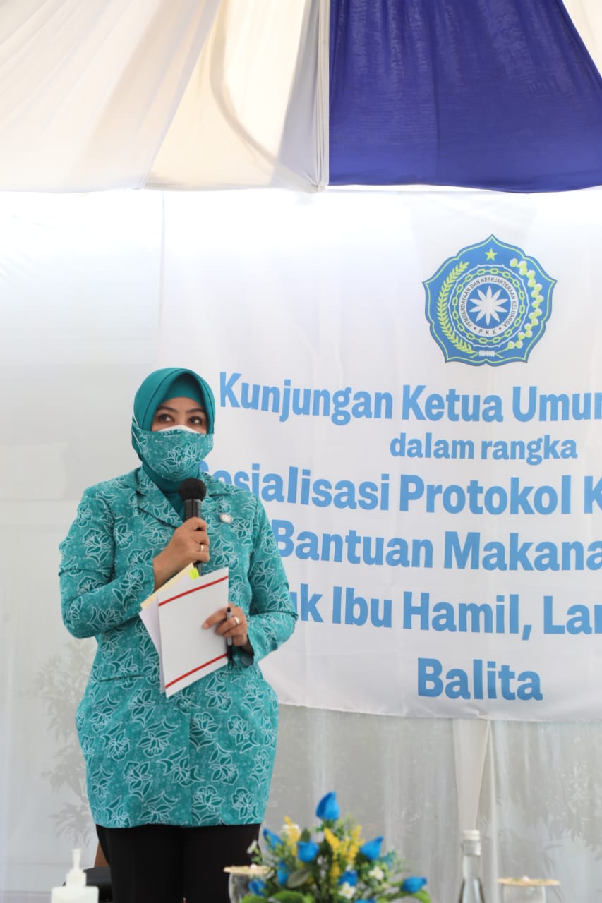Ketum TP PKK Instruksikan Kepada Seluruh Kader PKK untuk Konsisten dan Tidak Kendor Kampanyekan Prokes Covid-19