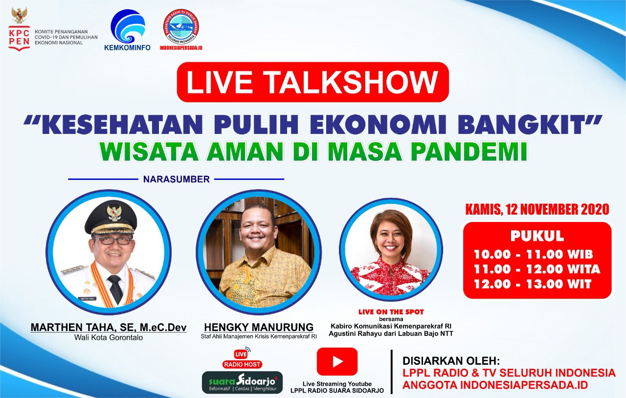Live Talkshow Indonesia Persada.id : Kesehatan Pulih Ekonomi Bangkit, Wisata Aman Dimasa Pandemi 