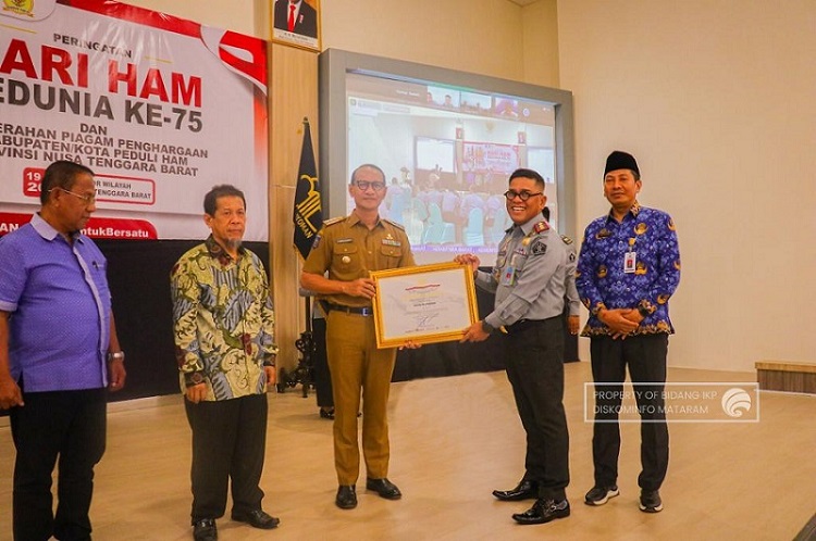 KOTA MATARAM RAIH SKOR TERTINGGI SE-NTB UNTUK PENGHARGAAN PEDULI HAM 2023
