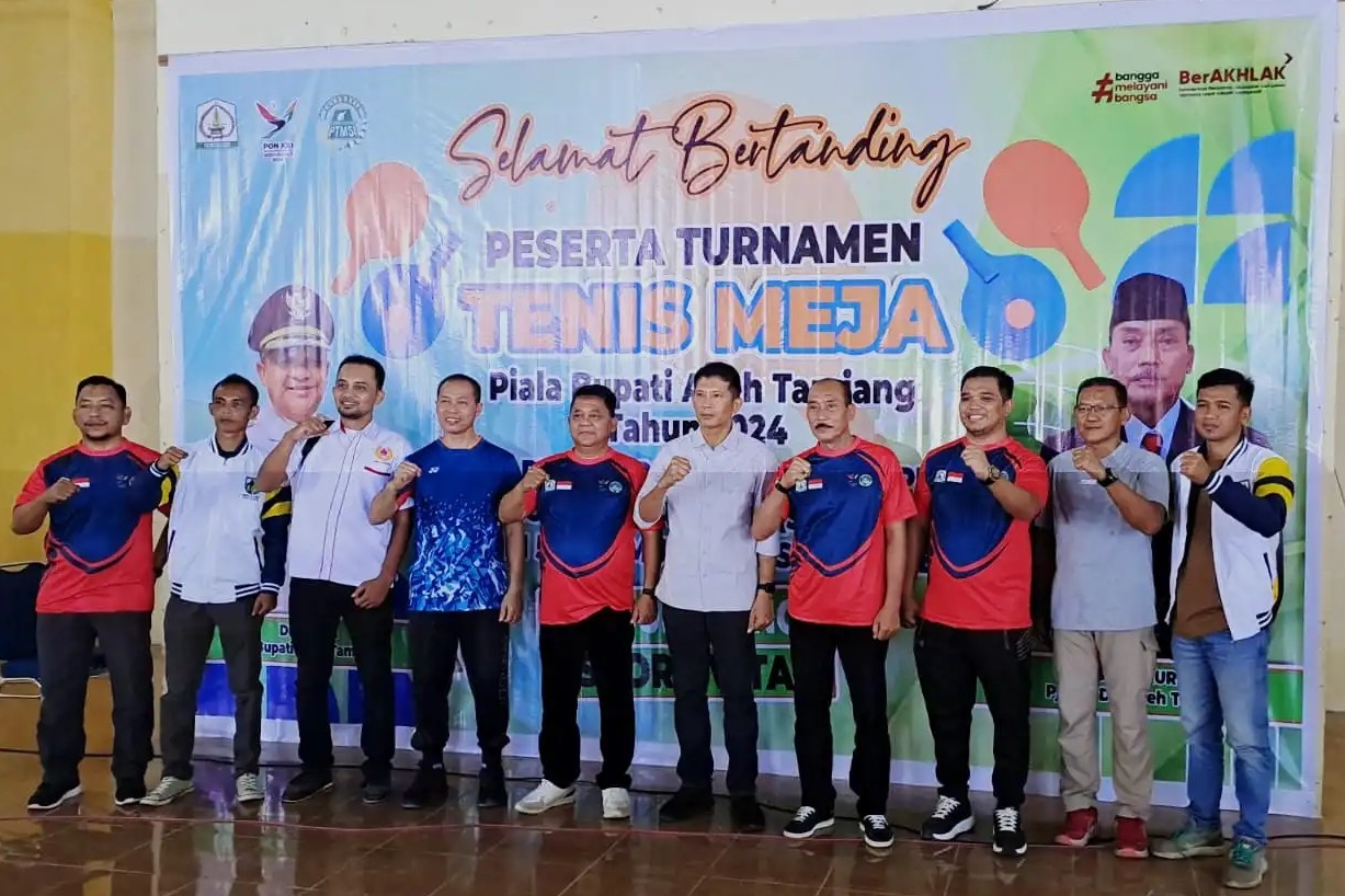 PJ BUPATI ACEH TAMIANG BUKA TURNAMEN TENIS MEJA PIALA BUPATI 2024