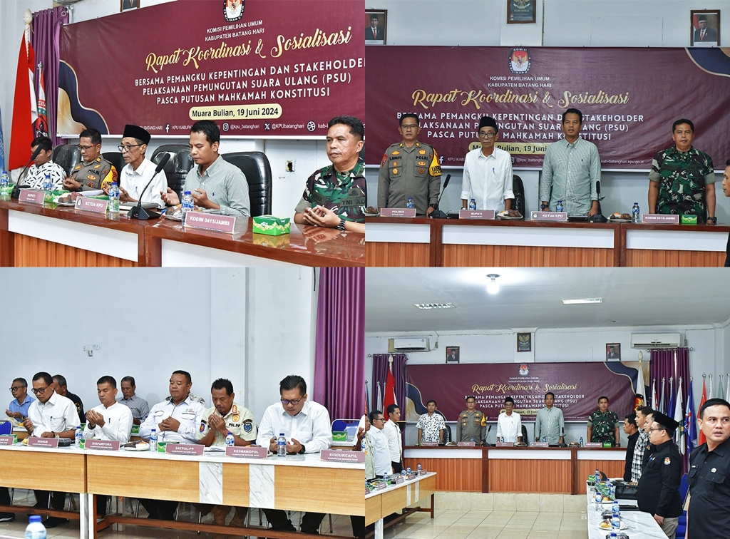 KPU BATANG HARI GELAR RAKOR PERSIAPAN PSU DAN PERSIAPAN LAUNCHING PEMILIKADA