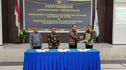 Bupati Triwarno Terima LHP Kinerja Penyediaan Akses Air Minum Layak dan Aman