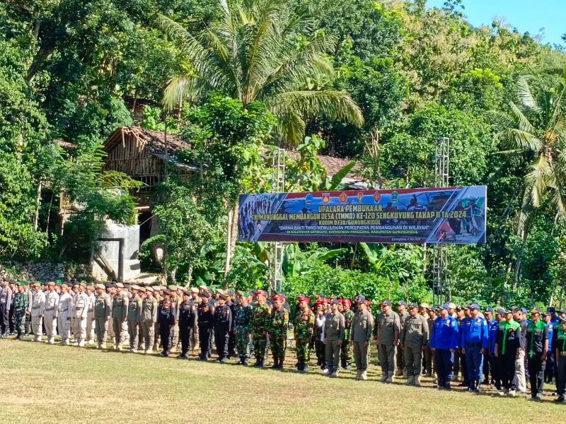 WAKIL BUPATI GUNUNGKIDUL BUKA TMMD ke 120 SENGKUYUNG TAHAP II TAHUN 2024