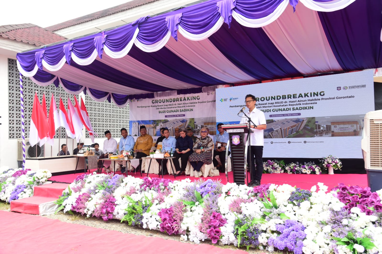 MENKES CANANGKAN PEMBANGUNAN GEDUNG RAWAT INAP RSUD AINUN GORONTALO