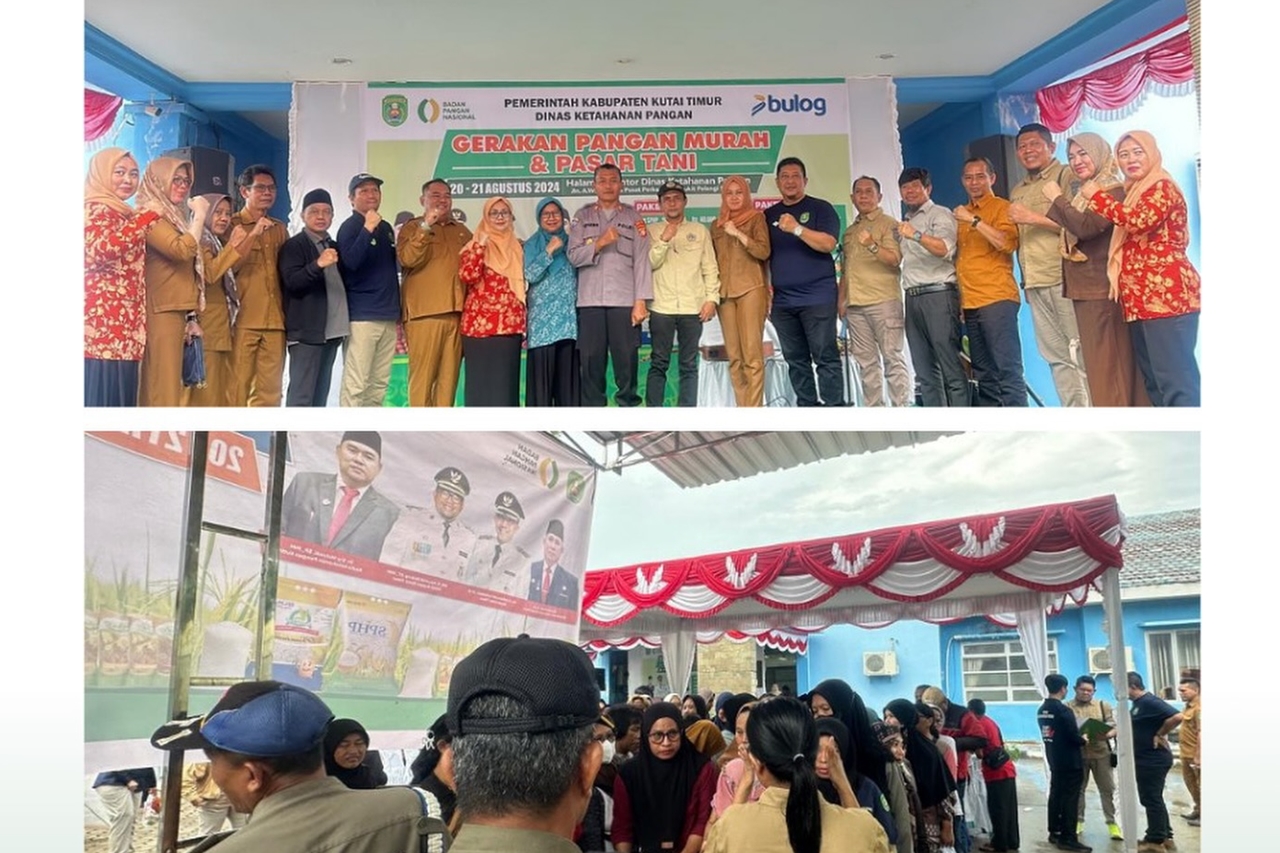 DINAS KETAHANAN PANGAN KUTIM GELAR PASAR PANGAN MURAH DAN PASAR TANI