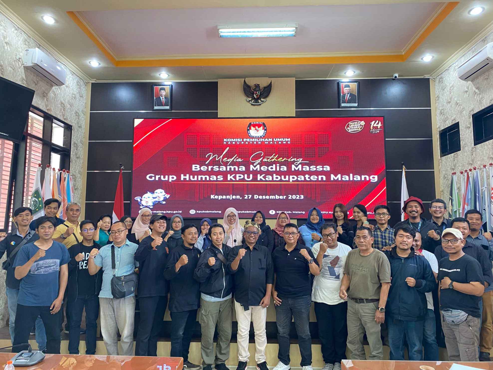 KPU KABUPATEN MALANG GELAR MEDIA GATHERING DAN SIMULASI PELAKSANAAN PEMILU