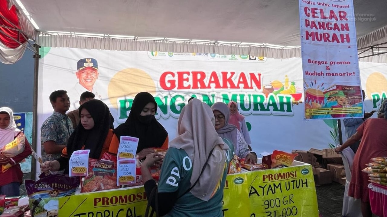 PEMKAB NGANJUK TEKAN INFLASI DENGAN GERAKAN PANGAN MURAH