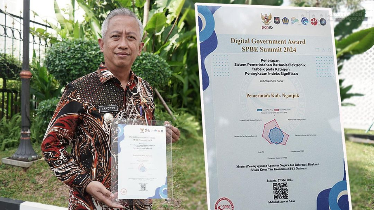 KABUPATEN NGANJUK TERIMA PENGHARGAAN DALAM SPBE SUMMIT 2024