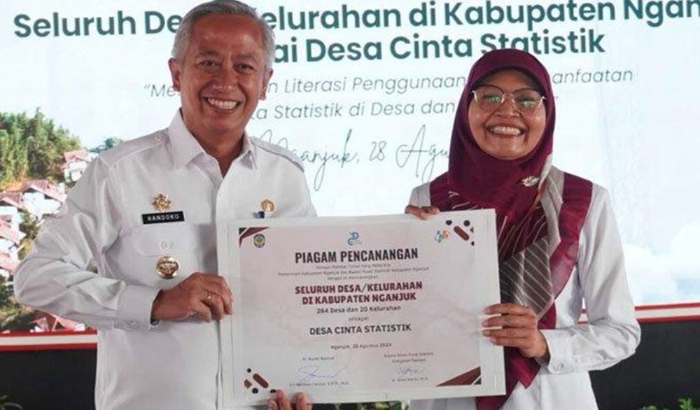 BERSAMA BPS, PJ BUPATI NGANJUK CANANGKAN DESA CANTIK