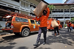 Perkuat Prokes Kota Manado, BNPB Lepas Gerakan Mobil Masker Untuk Masyarakat