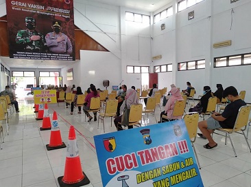 Gerai Vaksinasi Presisi Polres Blitar Kota Dialihkan ke Gedung Graha Patria