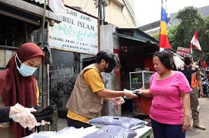 Perkuat Penanganan di Hulu, Duta Perubahan Perilaku bagikan 60 ribu Masker di Lokasi Pusat Aktifitas Warga Jakarta