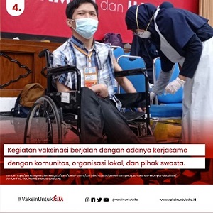 Pemerintah Akan Memfokuskan Percepatan Pelaksanaan Vaksinasi Untuk Kelompok Disabilitas di Jawa dan Bali.