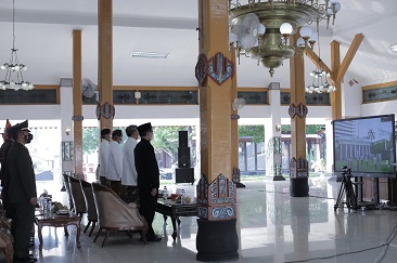 Bupati Ngawi Ikuti Upacara Hari Lahir Pancasila Secara Virtual