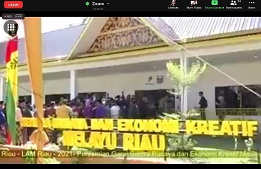 Menparekraf Resmikan Gerai Sentra Budaya dan Ekonomi Kreatif Melayu Riau