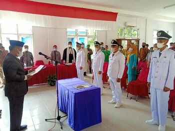 Wabup Mentawai Lantik 4 Kepala Desa Baru