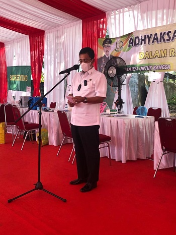 PELAKSANAAN ADHYAKSA PEDULI VAKSINASI DALAM RANGKA HARI BHAKTI ADHYAKSA KE-61 TAHUN 2021 SELAMA 3 (TIGA) HARI TELAH TERVAKSINASI SEBANYAK 2108 ORANG.