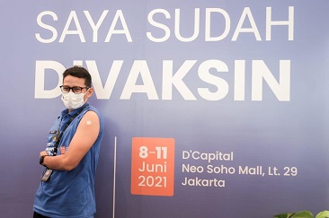 3300 PELAKU PAREKRAF DI JAKARTA JALANI VAKSINASI COVID-19