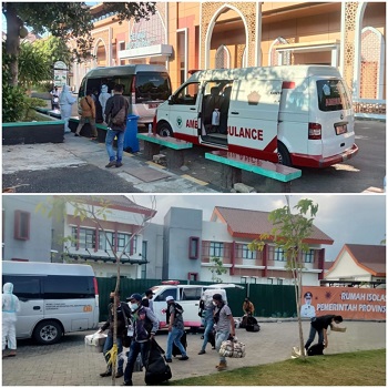 Sebanyak 15 Pasien OTG Covid-19 Dipindahkan ke RS BPWS Bangkalan