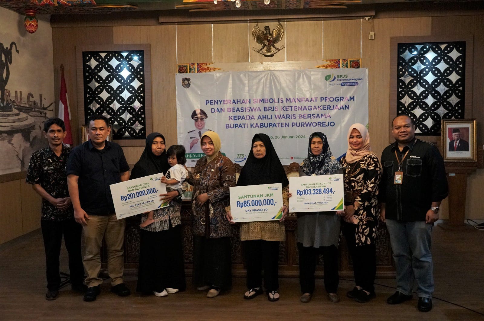 AHLI WARIS PEKERJA MENINGGAL DUNIA PURWOREJO TERIMA MANFAAT BPJS KETENAGAANKERJAAN