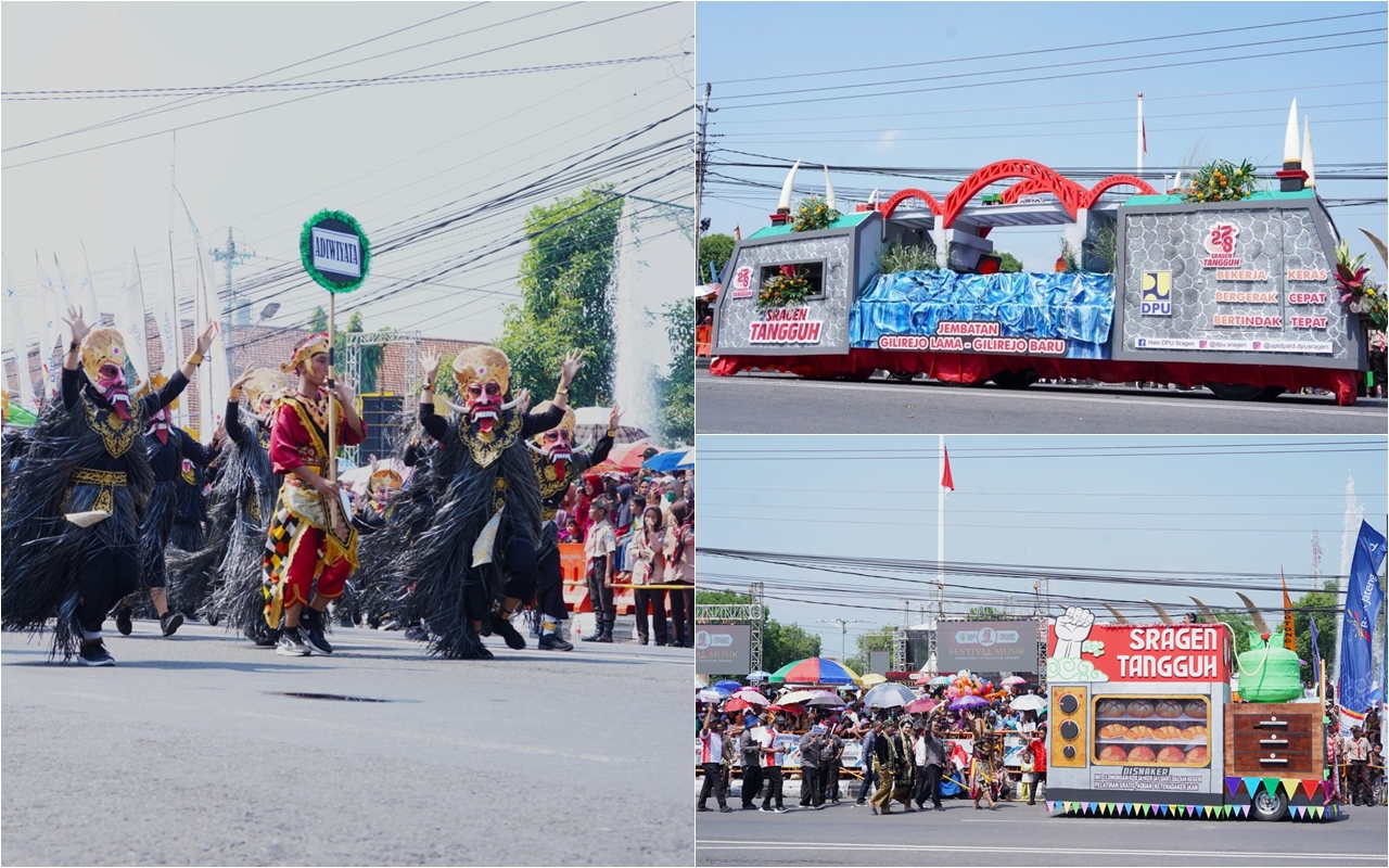 PULUHAN MOBIL HIAS SEMARAKKAN KARNAVAL HARI JADI SRAGEN