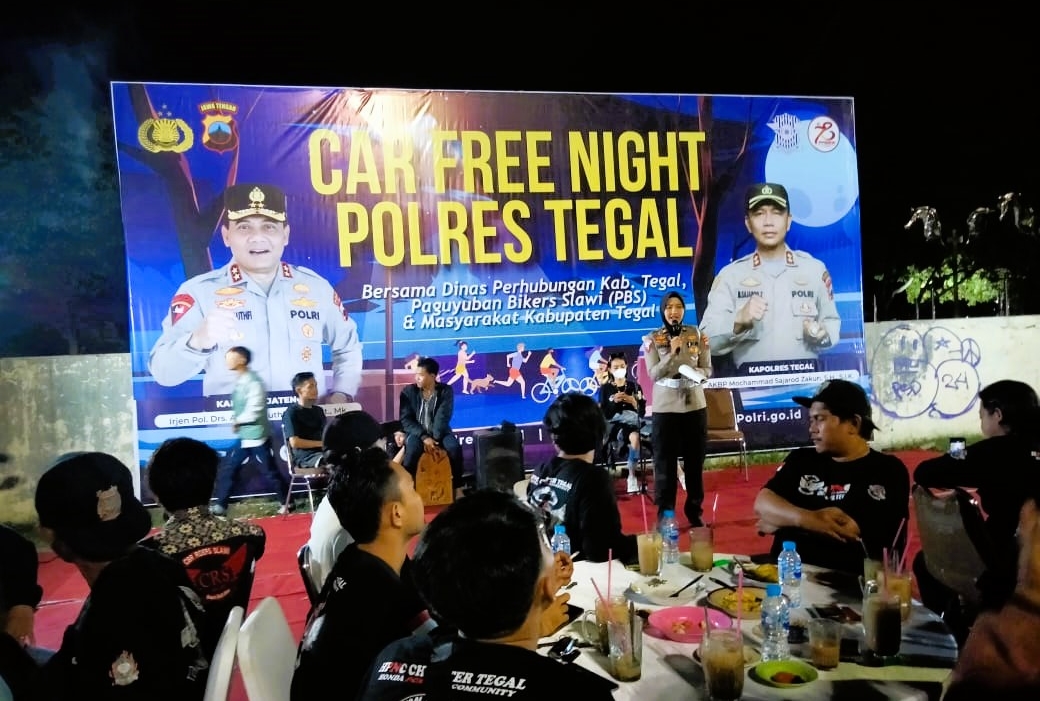 SATLANTAS POLRES TEGAL GELAR CAR FREE NIGHT