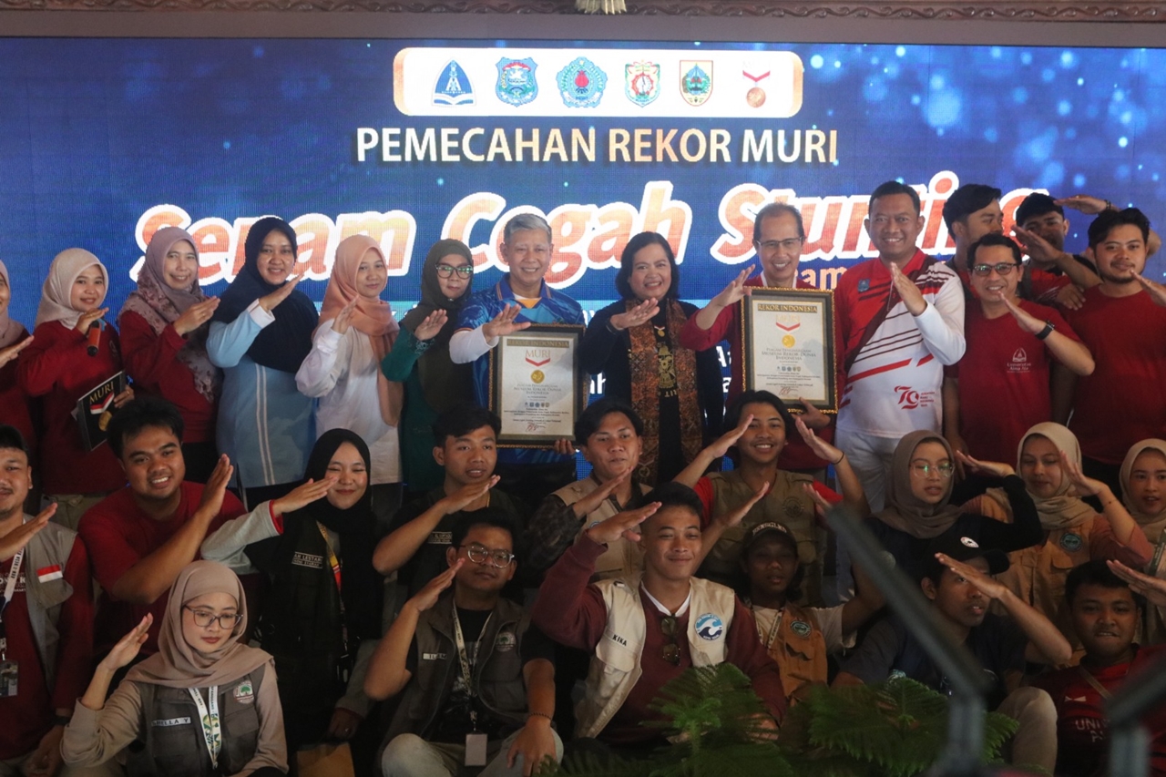 SENAM CEGAH STUNTING RAME-RAME MASUK REKOR MURI