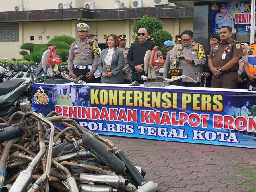 WUJUDKAN KOTA TEGAL ZERO KNALPOT BRONG, RATUSAN KNALPOT TIDAK STANDAR DIMUSNAHKAN